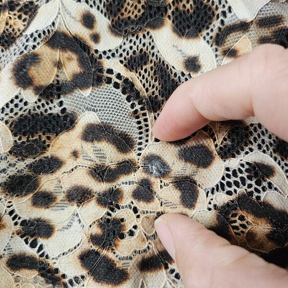 Vintage Guess Halter Top Animal Print Womens Sz Large Y2K Festival Goth Preppy - Picture 11 of 15